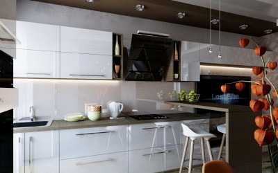 Белая кухня акрил